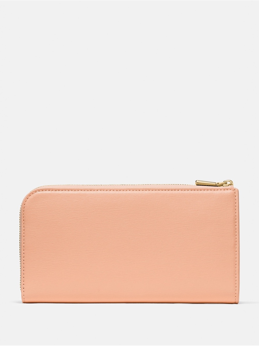 kate spade Peach Zip-Around Leather Wallet with Gold Logo - Picture 4 of 4